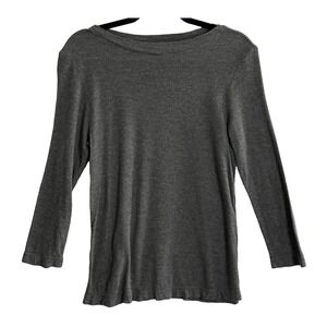CP SHADES Women Pullover Long Sleeves Crewneck Top Sz S Gray Casual 40-11